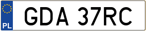 Trailer License Plate